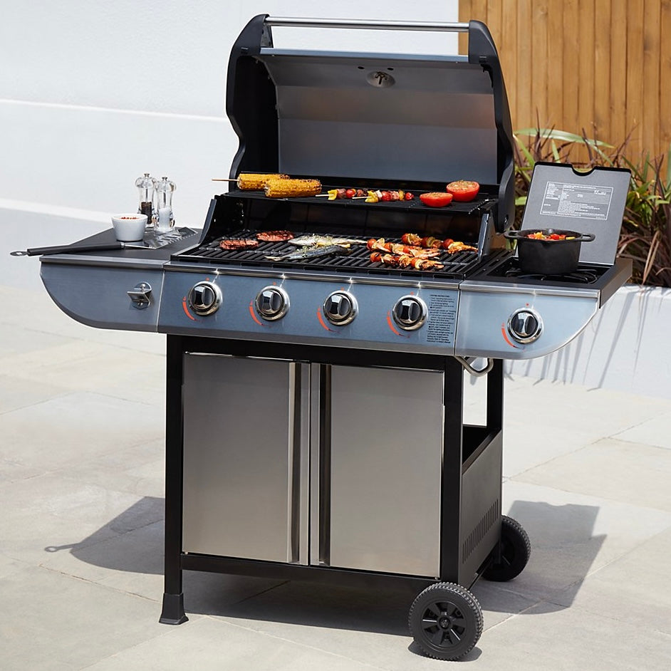 Uniflame Classic 4 Burner and Side Gas Barbecue