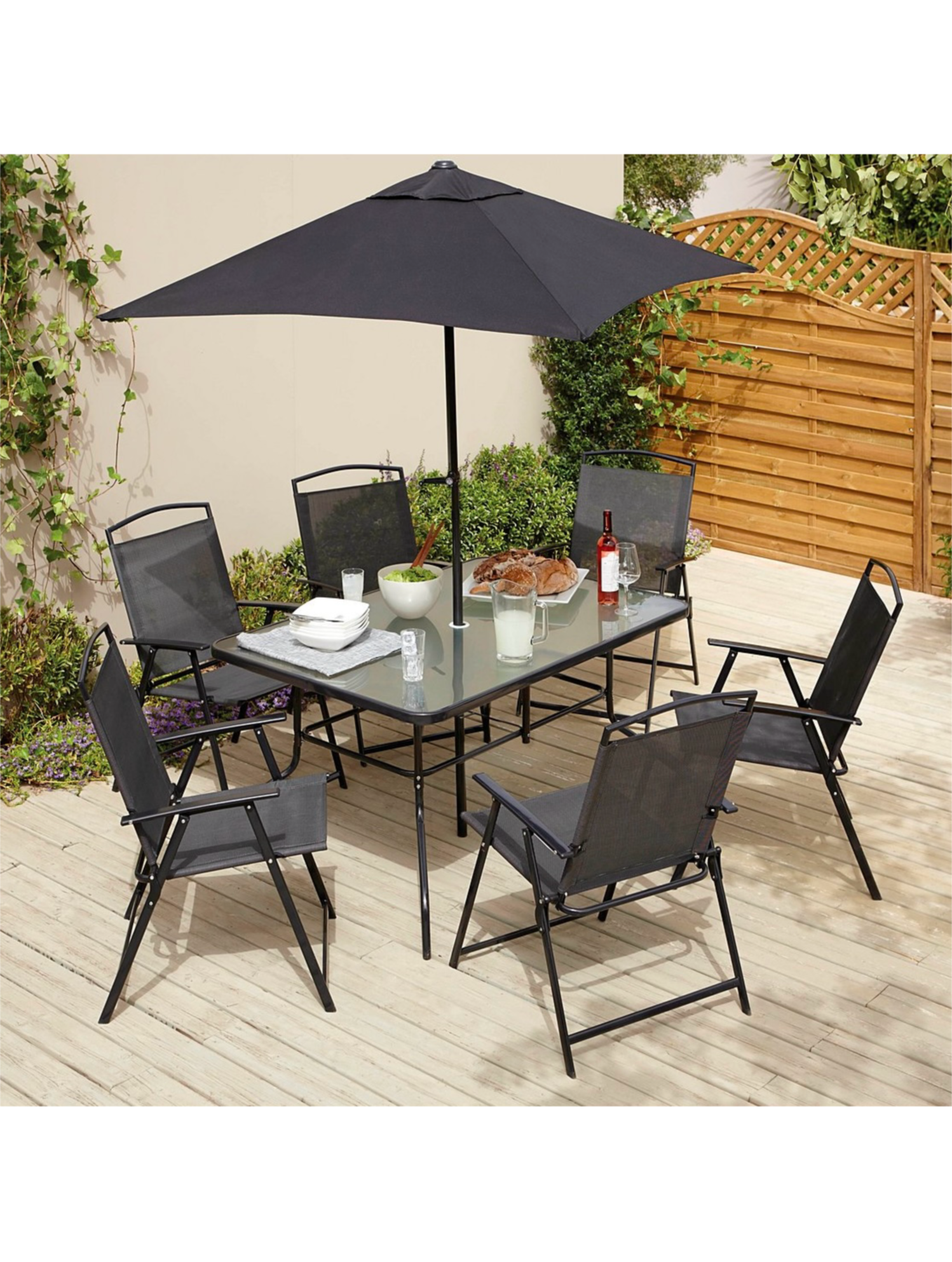Miami Charcoal 8 Piece Patio Set