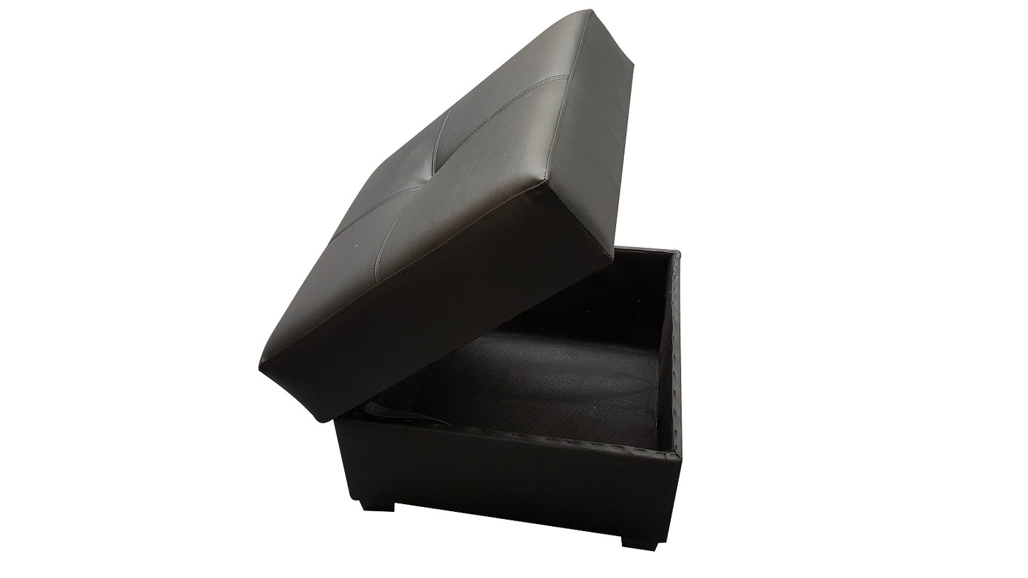 PU Leather Storage Footstool