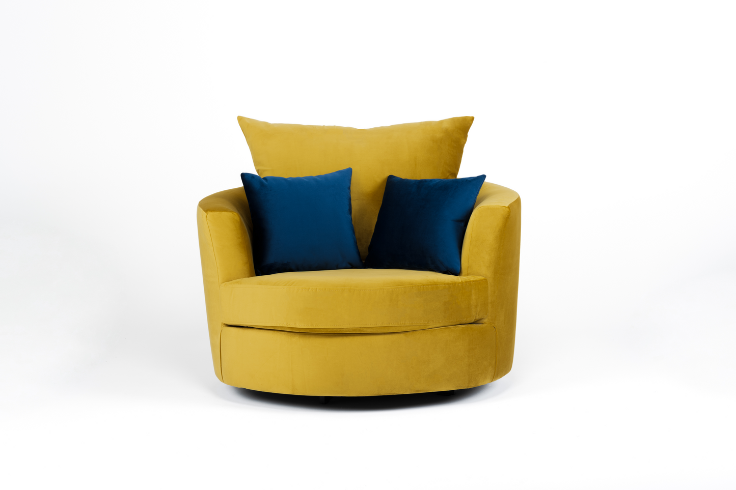 Velvet Swivel Cuddle Chair