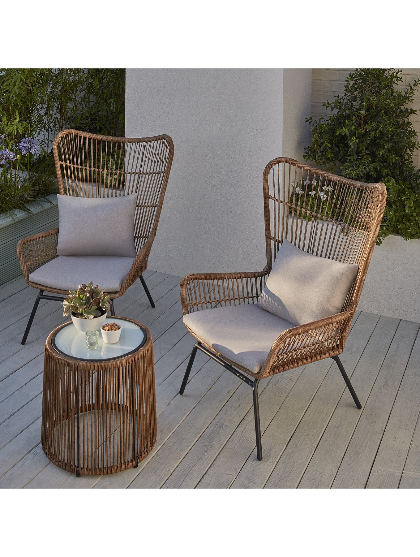 Arizona Natural 3 Piece Garden Bistro Set
