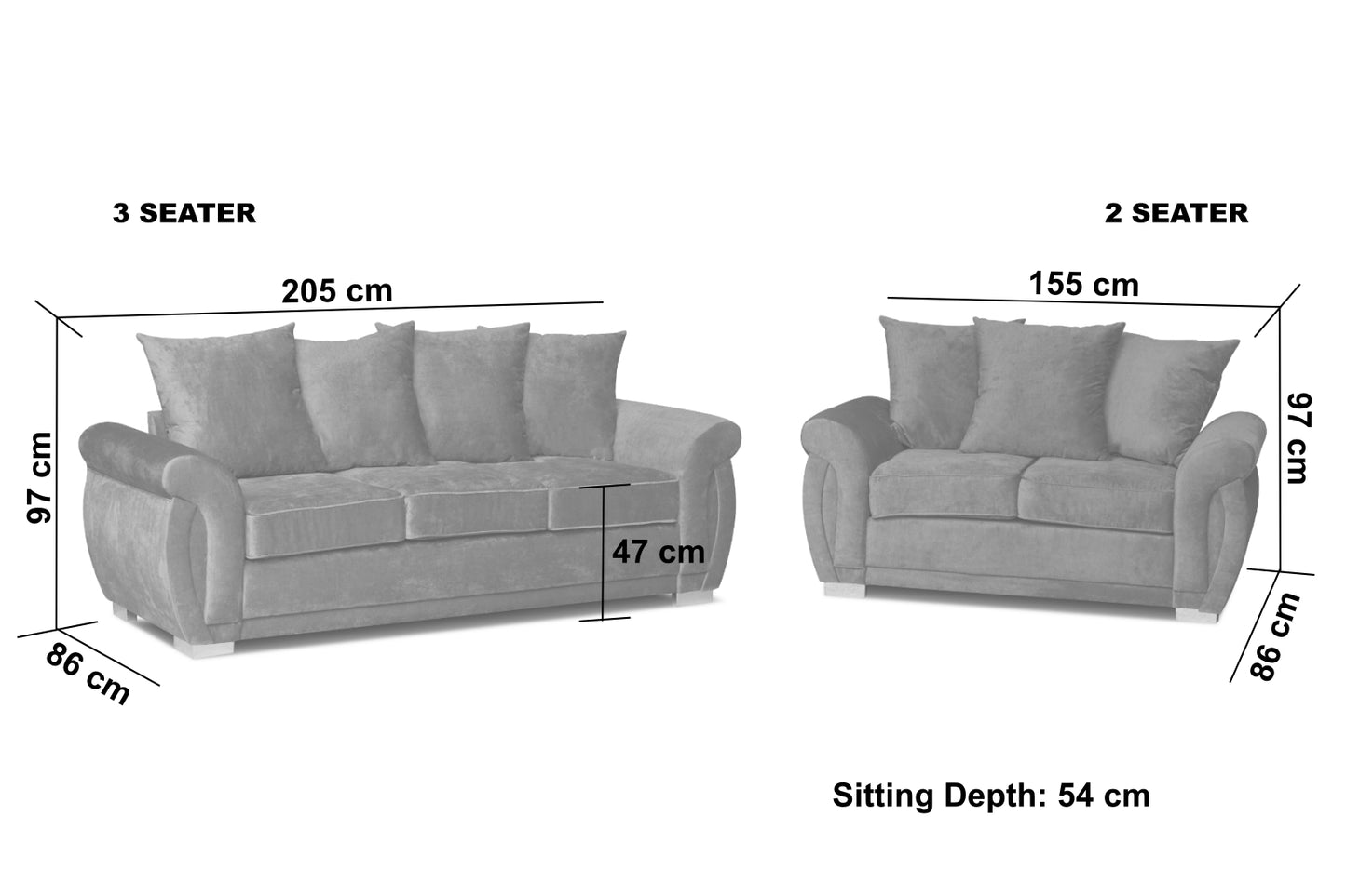 Lewis 3+2 Sofa Set