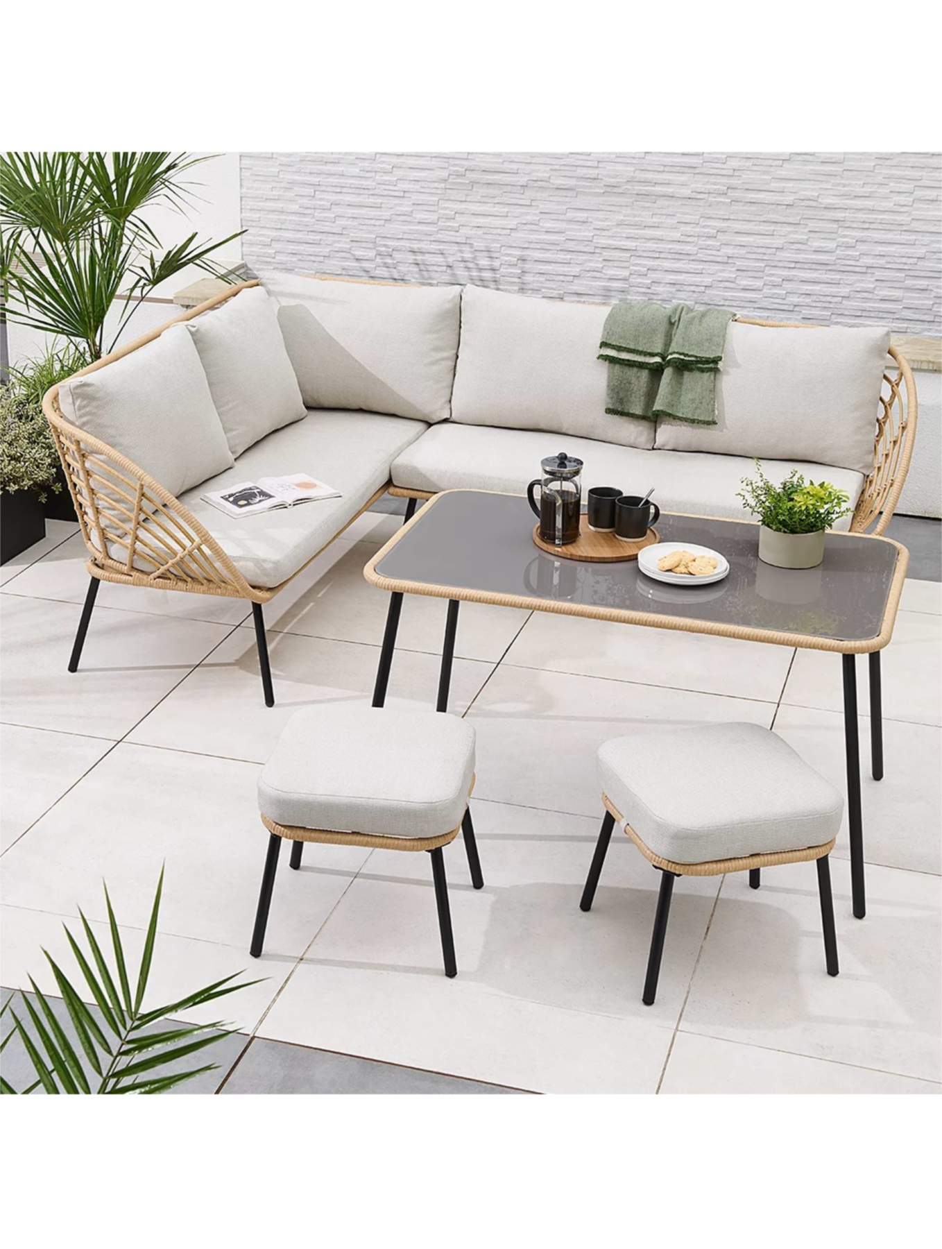 Mykonos Rattan Corner Dining Set