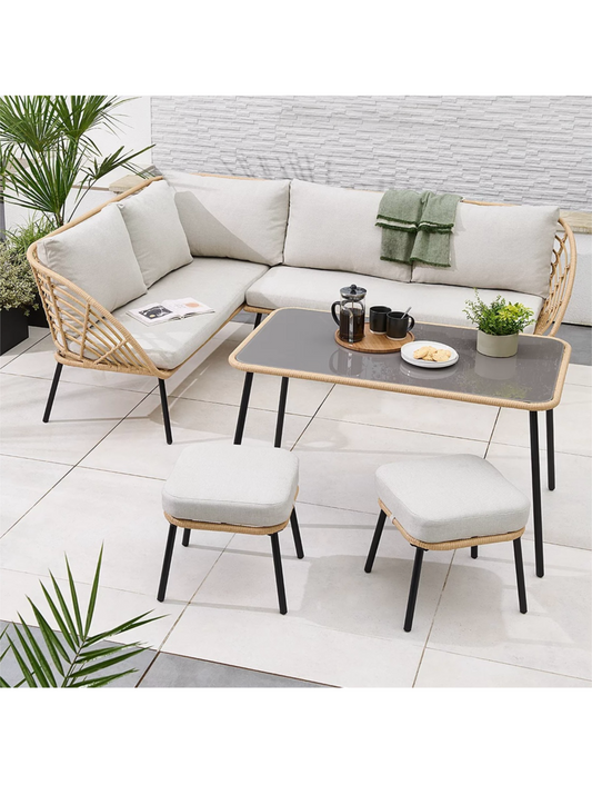 Mykonos Rattan Corner Dining Set