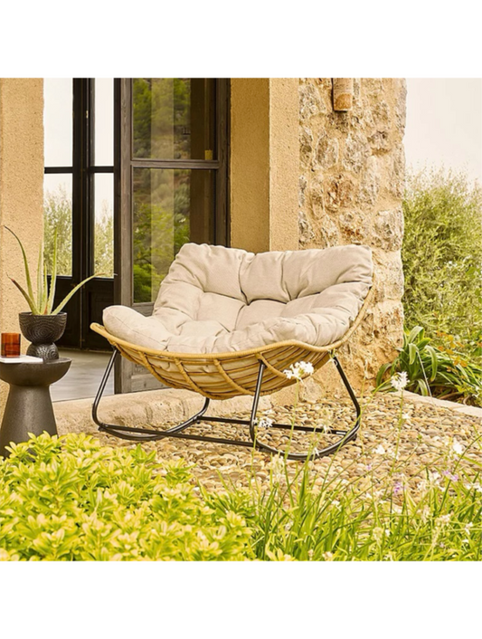 Beige Mykonos Rocking Chair
