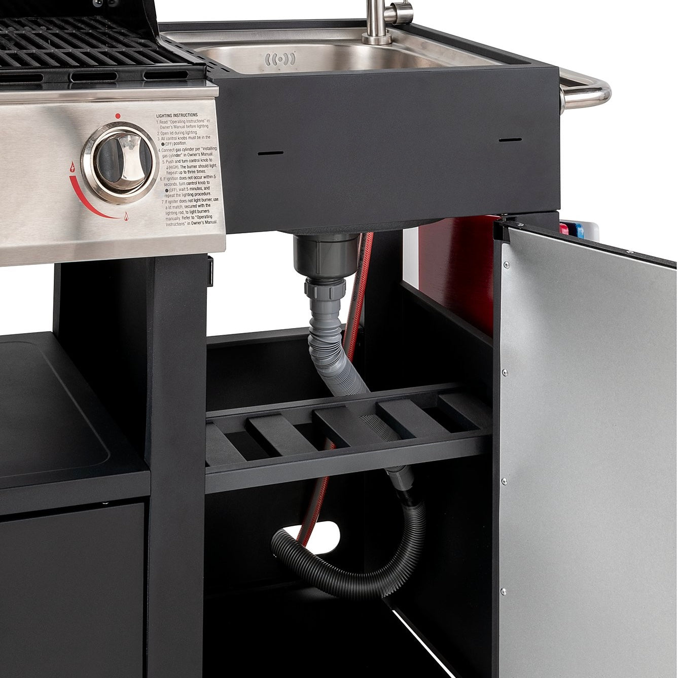 Uniflame 4 Burner Gas BBQ with Kitchen Unit