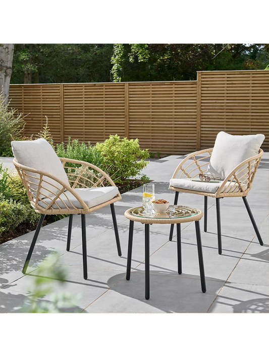 Mykonos Rattan 3 Piece Bistro Set
