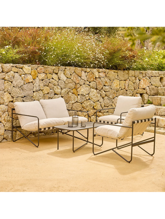 Black Tuscany 4 Piece Sofa Set Black