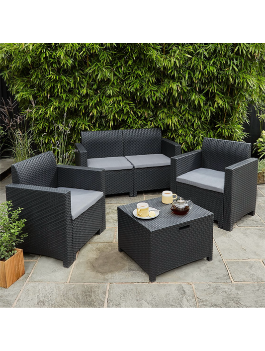 Nebraska Rattan 4 piece Sofa Set