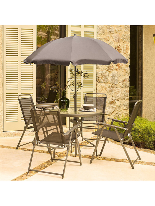 Cuba Black 6 Piece Patio Set