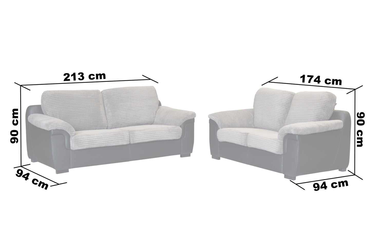 Vernon 3+2 Sofa Set Fabric