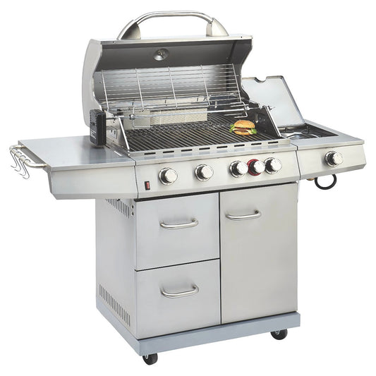 Uniflame Select 5 Burner and Side and Rotisserie Gas Grill