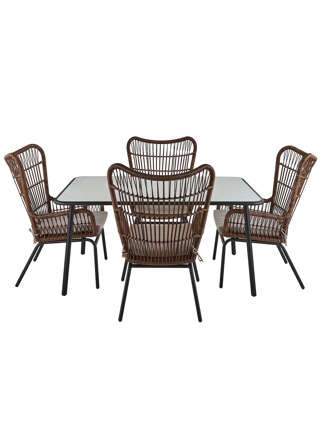 Natural Rectangular Dining Set - 5 Piece