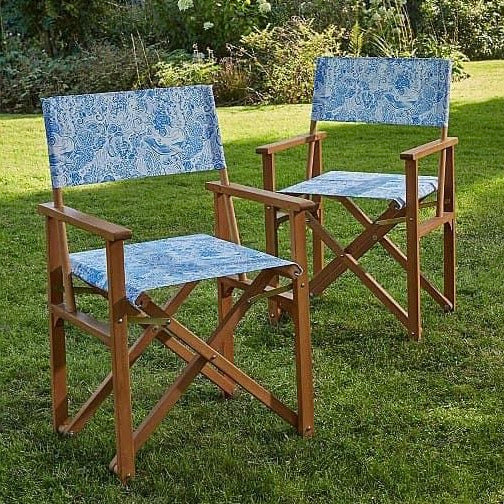 Sketchy Ocean Director Chairs - Set of 2