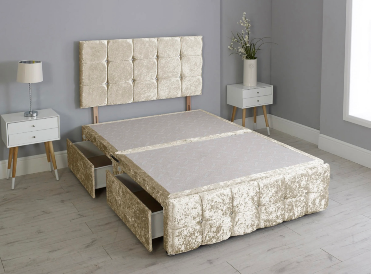 Cube Divan Bed + Headboard & Footboard