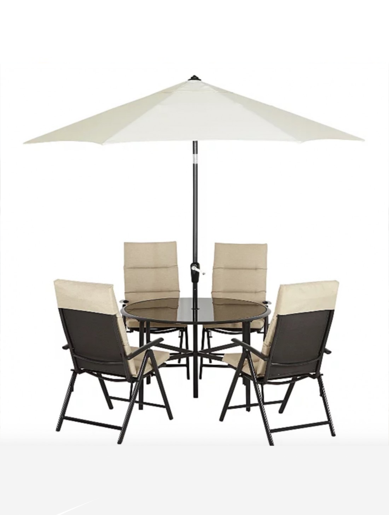 Reclining 6 Piece Patio Set - Linen