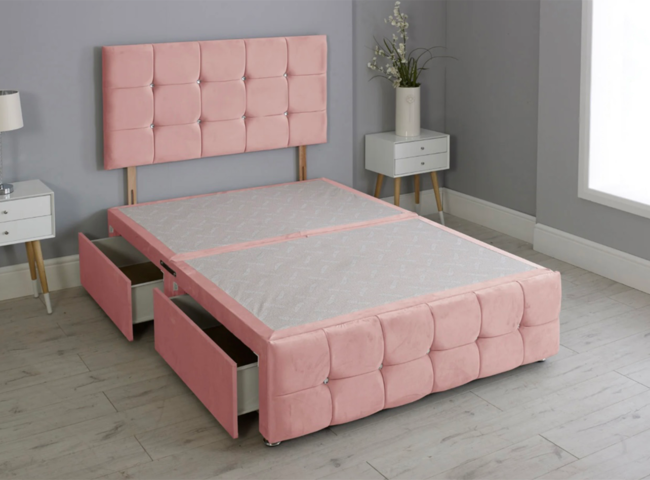 Cube Divan Bed + Headboard & Footboard