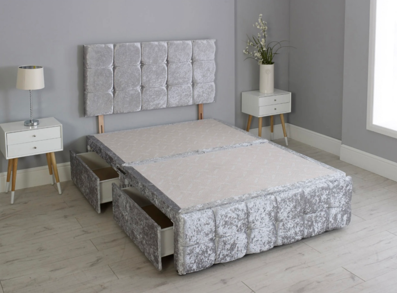 Cube Divan Bed + Headboard & Footboard