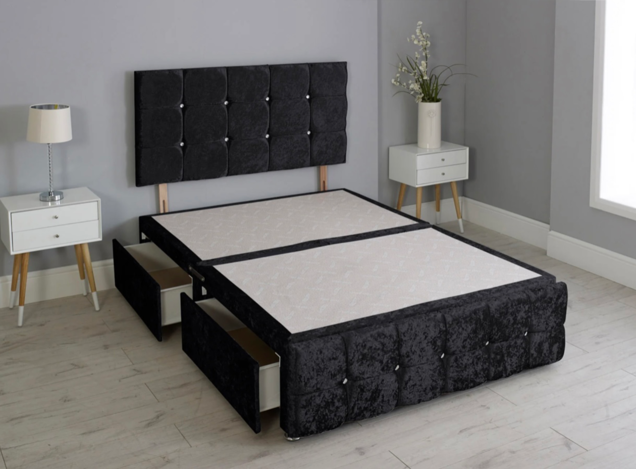 Cube Divan Bed + Headboard & Footboard