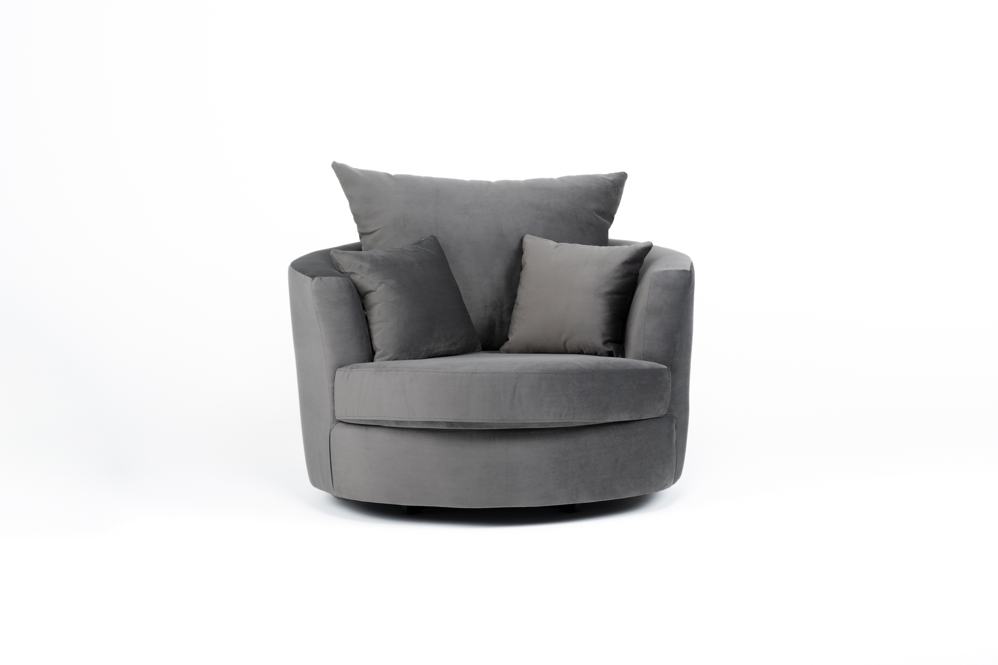 Crushed velvet online swivel cuddle chair