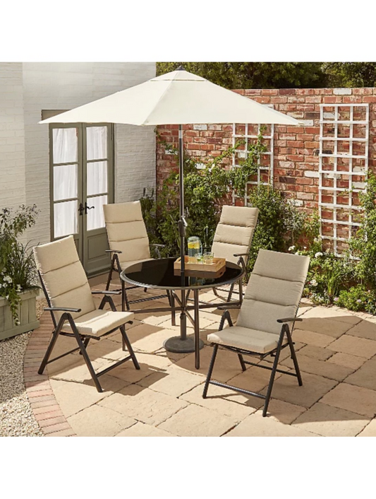 Reclining 6 Piece Patio Set - Linen