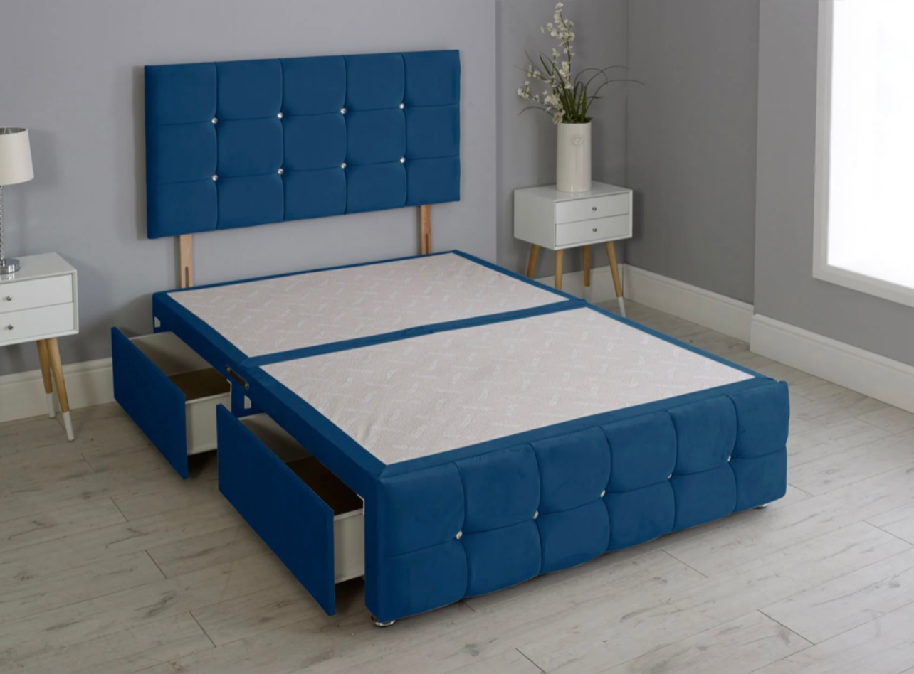 Cube Divan Bed + Headboard & Footboard