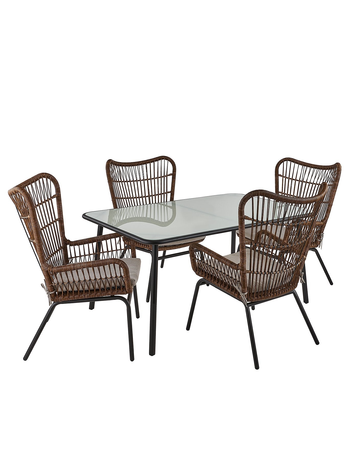 Natural Rectangular Dining Set - 5 Piece